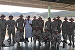 Photo of Councilmember Scott Sherman with Marines at Miramar Air Base