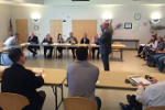 Photo of Councilmember Sherman Speaking at Mission Valley Planning Group Meeting